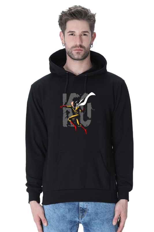 One Punch "KO" Hooded Sweatshirt – Black